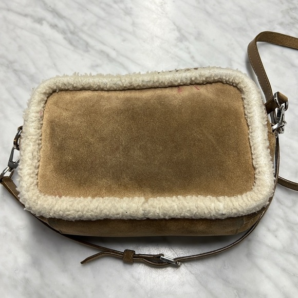 Golden Goose Star Suede and Sherling Crossbody Handbag - Picture 9 of 16
